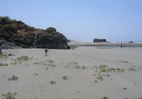 Tuomas heading for a cliff he wants to climb